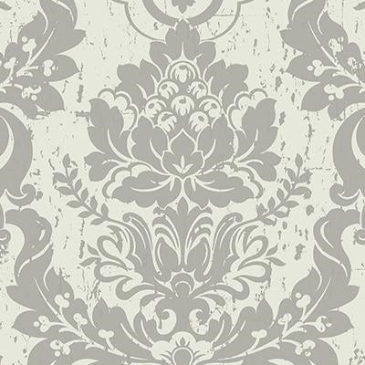 Acquire CB22220 Buckingham Metallic Silver Damask by Carl Robinson Wallpaper