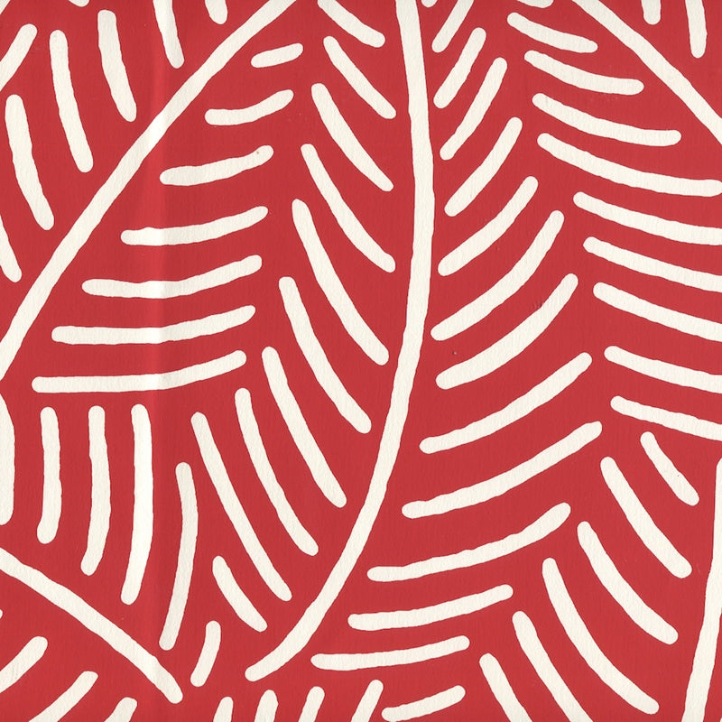 Sample CP1025W-07 Sauvage Reverse, Red On Almost White by Quadrille Wallpaper
