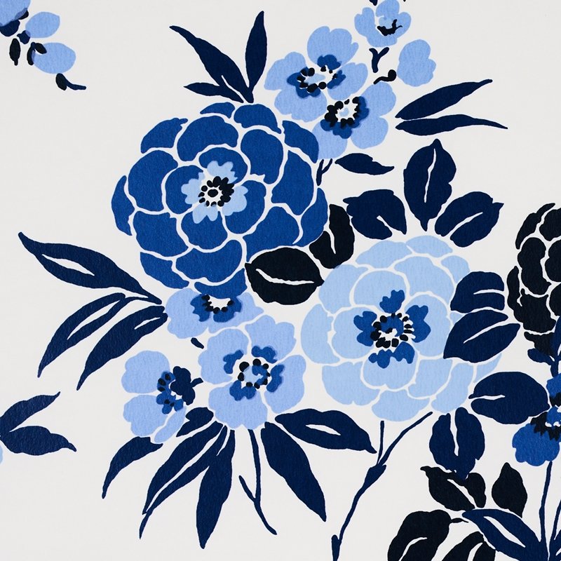 Looking for 5013130 Valentina Floral Blues Schumacher Wallcovering Wallpaper