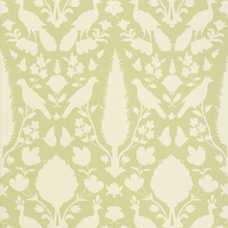 Shop 5004120 Chenonceau Sage Schumacher Wallpaper