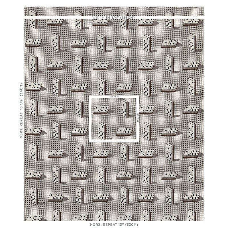 Select 79322 Domino Epingle Brown By Schumacher Fabric