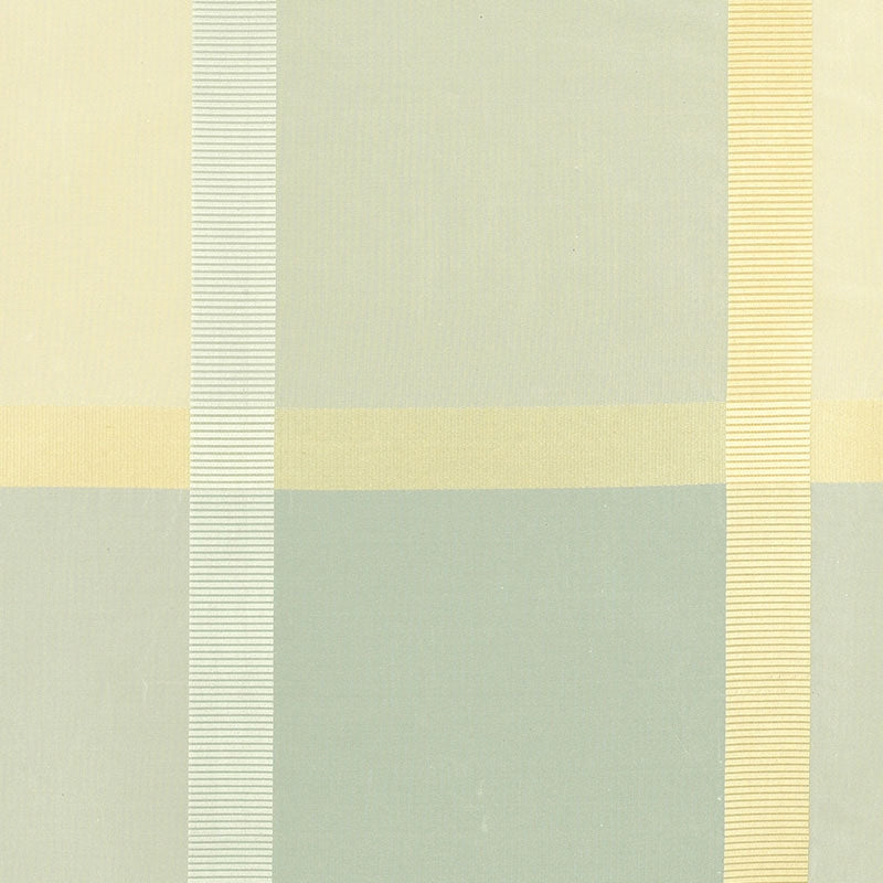 Purchase sample of 61132 Surat Silk Plaid, Robin'S Egg by Schumacher Fabric