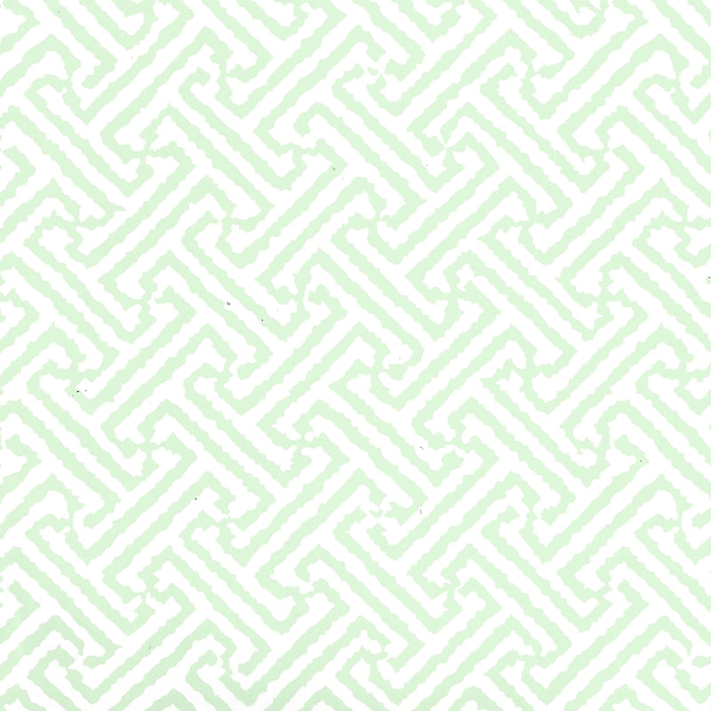 Sample 6890WP-03 Java Java, Celadon on White by Quadrille Wallpaper
