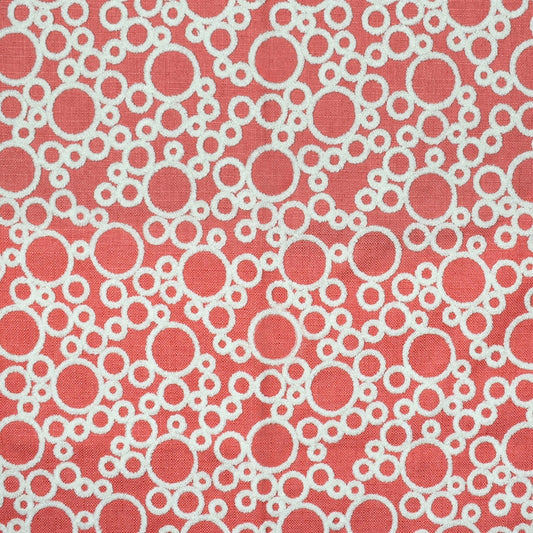 View F2338 Coral Pink Geometric Greenhouse Fabric