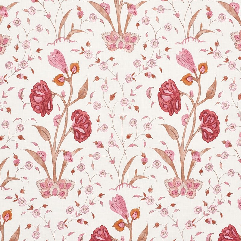 Purchase sample of 178332 Khilana Floral, Rose by Schumacher Fabric