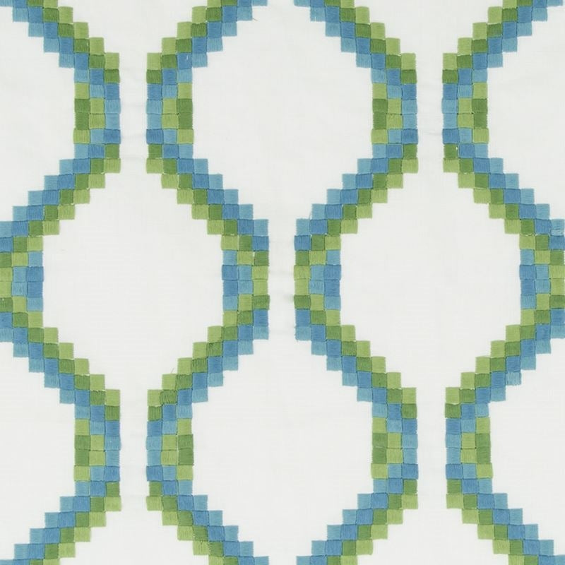 Sample Vangali Calypso Blue Robert Allen Fabric.