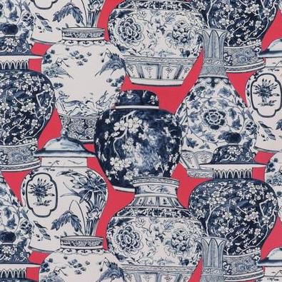 Buy 2020194.1950 Pandan Print Chili Blue Chinoiserie by Lee Jofa Fabric