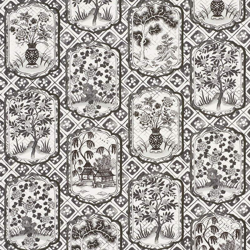 Purchase sample of 178570 Ting Ting, Black by Schumacher Fabric
