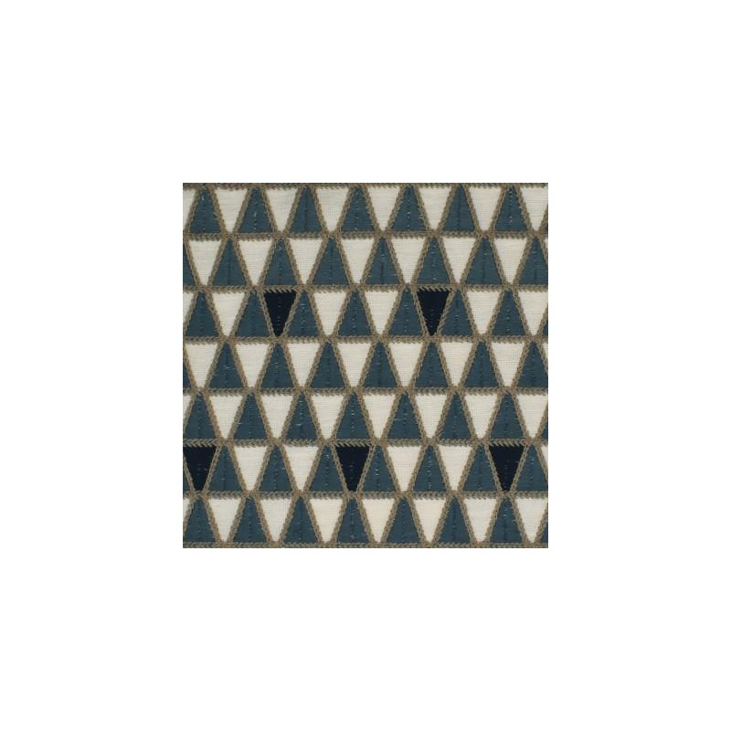 Acquire S4005 Horizon Blue Geometric Greenhouse Fabric