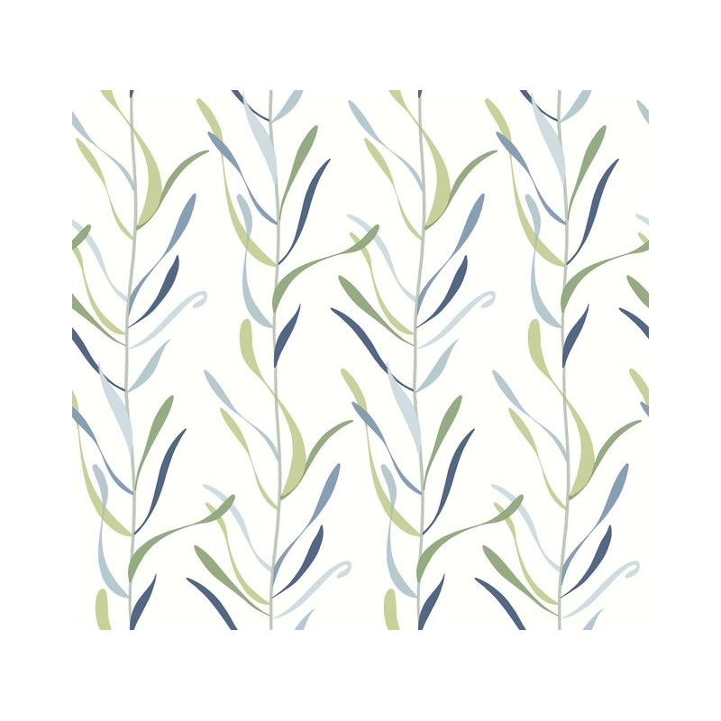 Sample GO8323 Chloe Vine Peacock, Greenhouse by York Wallpaper