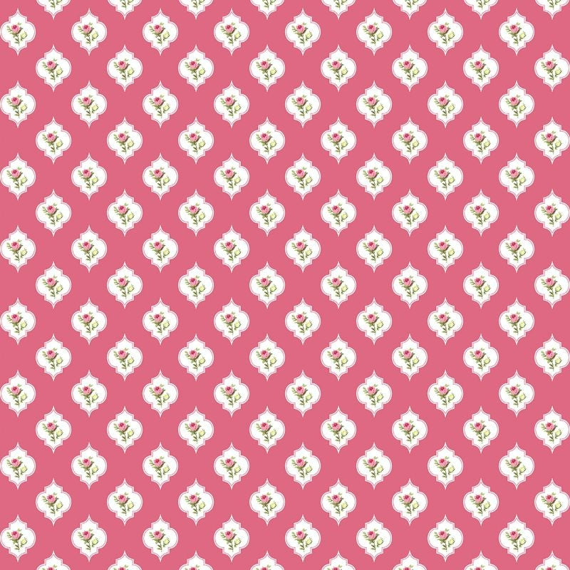 View HC81708 Mod Chic Rosey by Wallquest Wallpaper