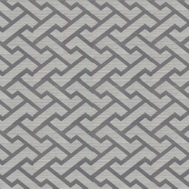 Sample 6340R Aga, Silver by Quadrille Wallpaper