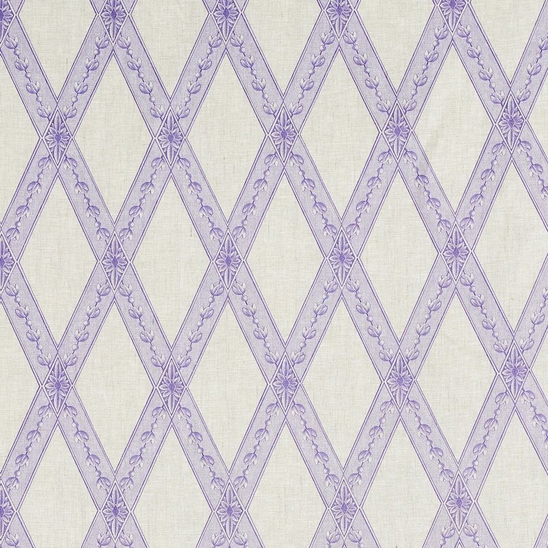 Purchase sample of 179462 Les Losanges Toile, Iris by Schumacher Fabric