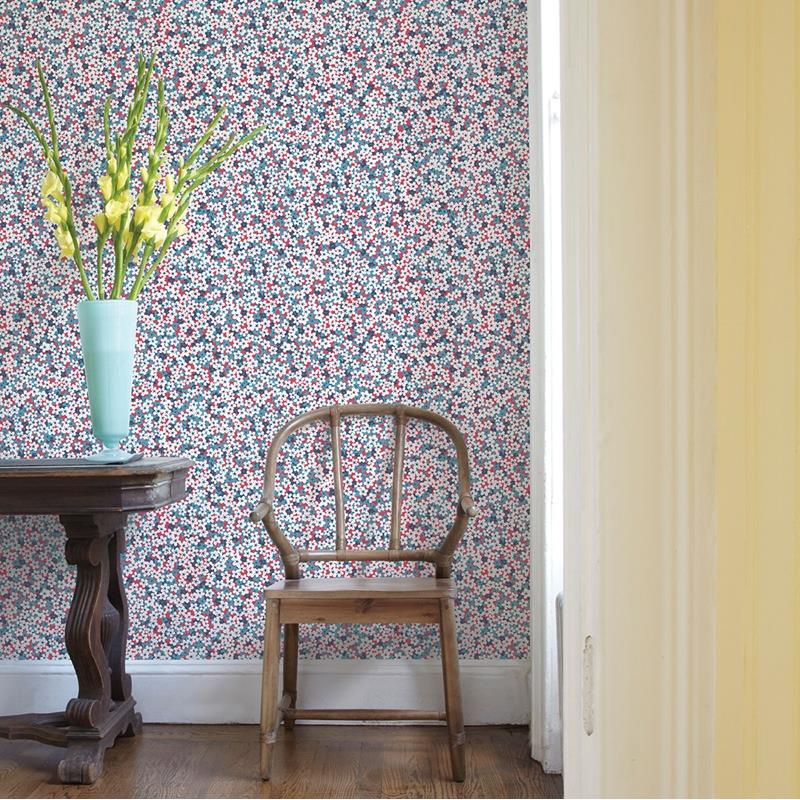 Buy 2901-25443 Perennial Giverny Red Miniature Floral A Street Prints Wallpaper