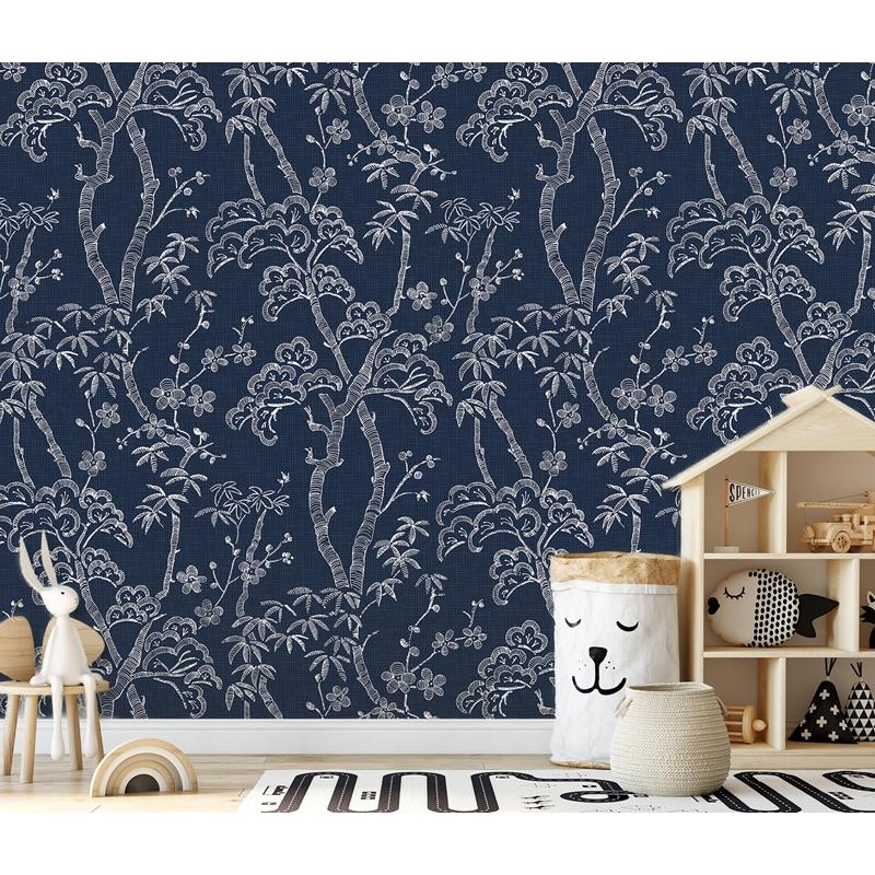 Looking for ASTM3920 Katie Hunt Storybook Forest Denim Blue Wall Mural by Katie Hunt x A-Street Prints Wallpaper