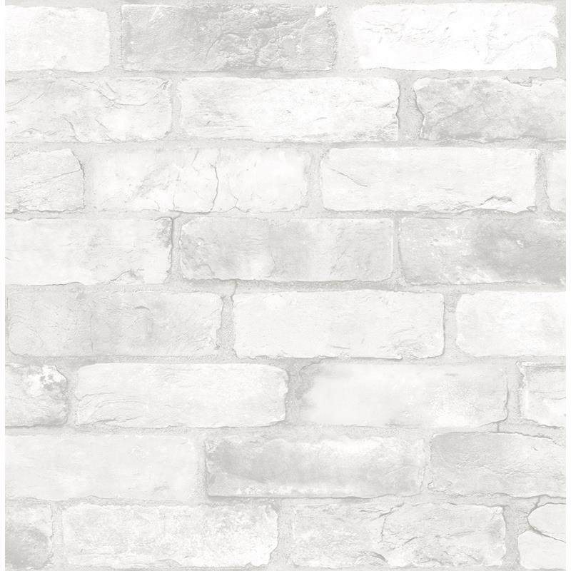 Sample NU2218 Loft White Brick, Graphics Peel and Stick Wallpaper