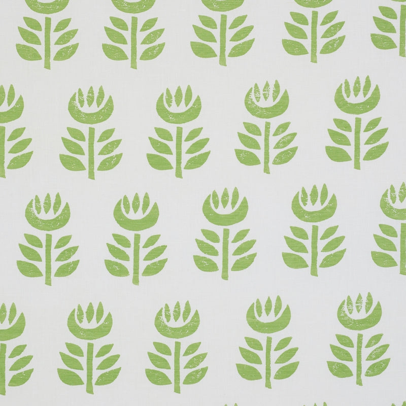 Purchase sample of 179400 Rosenborg Hand Print, Green by Schumacher Fabric