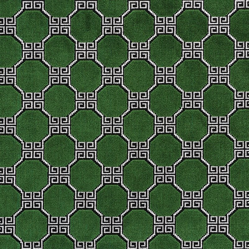 Purchase sample of 72792 Octavia Velvet, Emerald by Schumacher Fabric