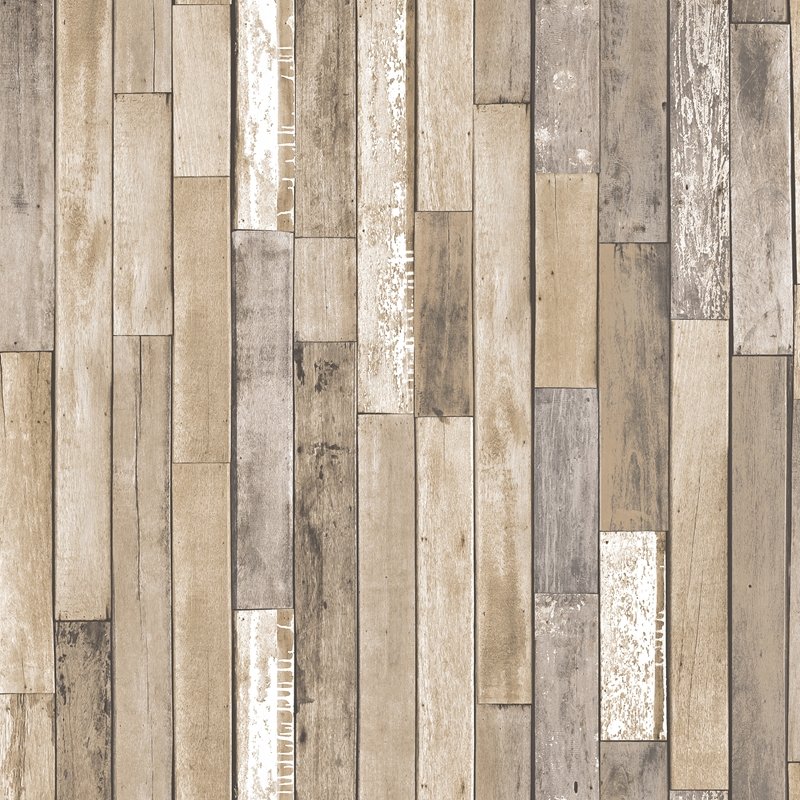 Sample NH3057 Weathered Plank Barn, Wood Peel and Stick Wallpaper