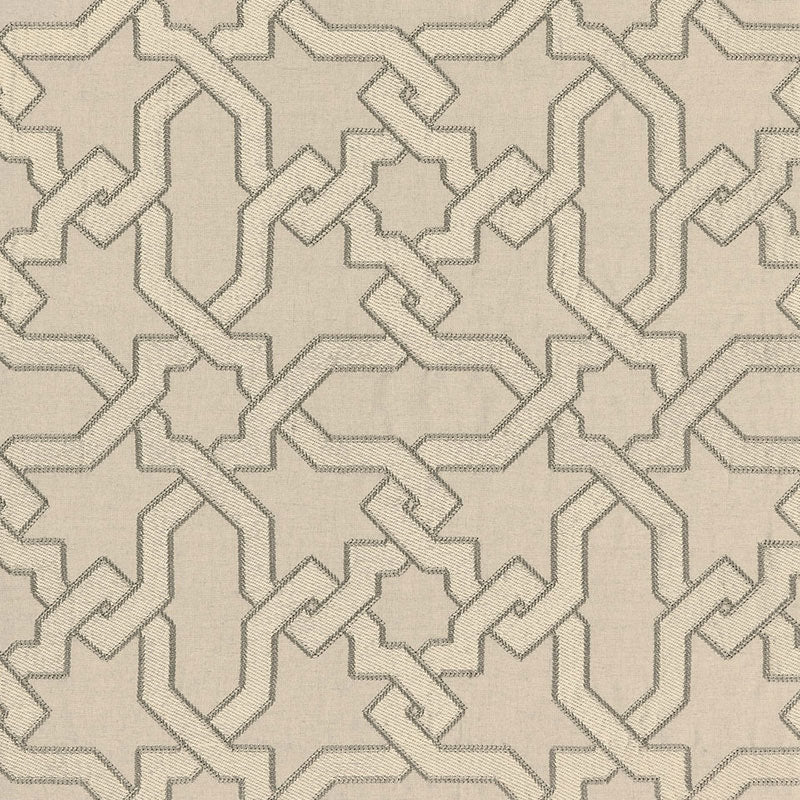 Purchase sample of 67571 Cordoba Embroidery, Stone by Schumacher Fabric
