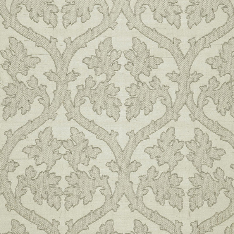 Shop 64743 Ravenna Embroidery Silver by Schumacher Fabric