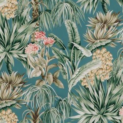 Select 2020196.3519 Caluya Print Lagoon Botanical Florals by Lee Jofa Fabric