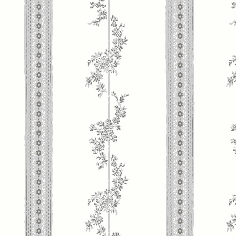 Sample 4508 Drottningholm, Grey By Borastapeter Wallpaper