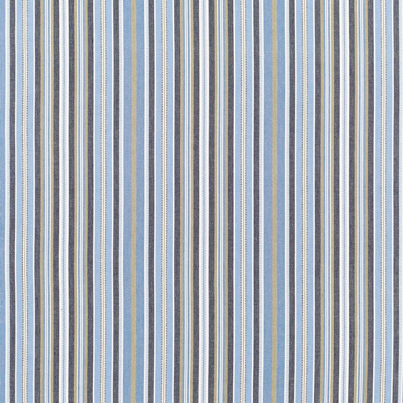 Purchase sample of 68681 Avignon Stripe, Bleu by Schumacher Fabric