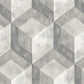 Sample NU2277HD2 Bauhaus Weathered Wood, Geometric Peel and Stick Wallpaper