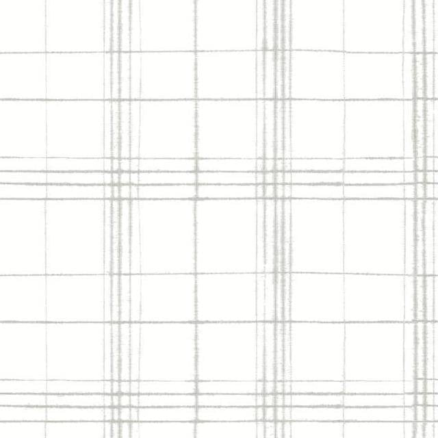 Save FH4019 Simply Farmhouse Farmhouse Plaid Linen/White York Wallpaper