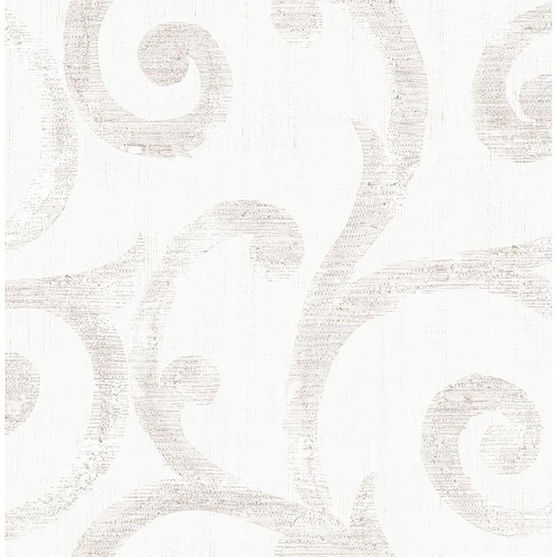 Acquire MT80807 Montage Gray Scroll by Seabrook Wallpaper