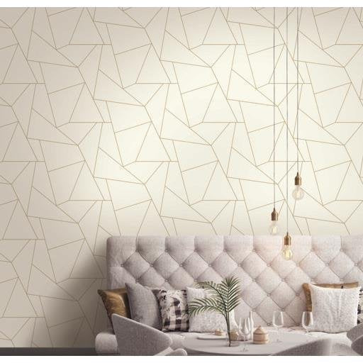 Search Psw1064Rl Geometrics Geometric Gold Peel And Stick Wallpaper