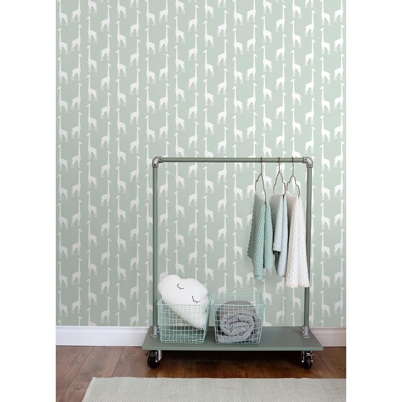 4060-139058 Fable Vivi Sage Giraffe Wallpaper by Chesapeake,4060-139058 Fable Vivi Sage Giraffe Wallpaper by Chesapeake2