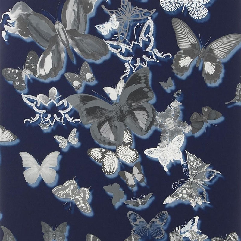 Save PCL008/07 Butterfly Parade Cobalt by Designer Guild Wallpaper