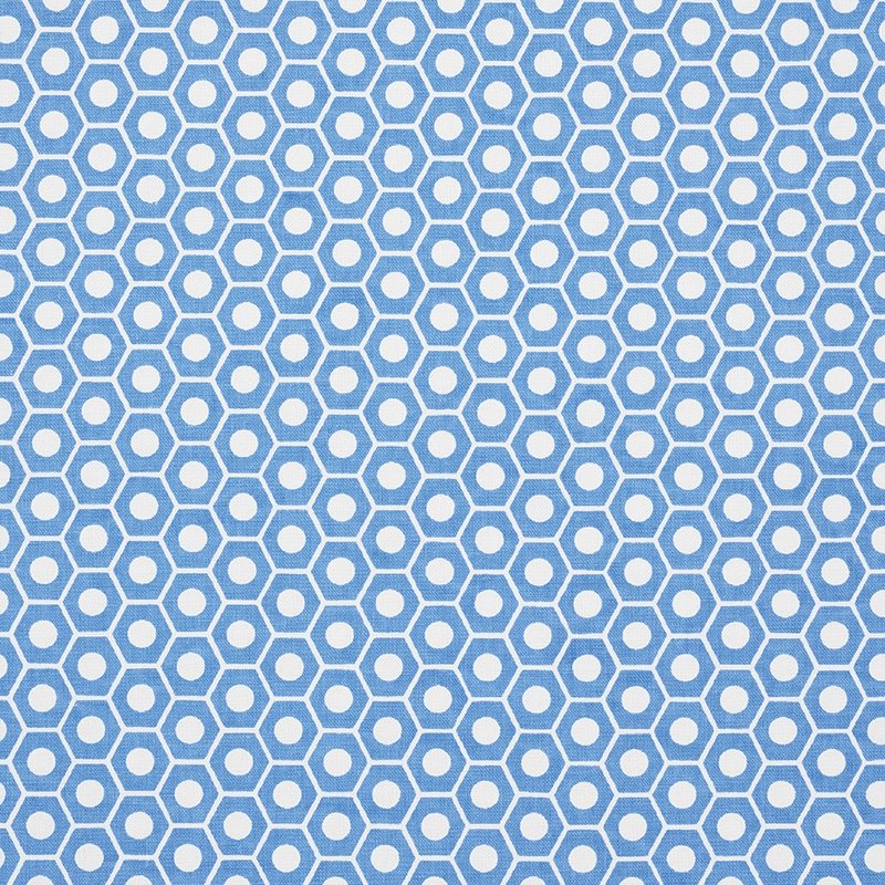 Purchase sample of 177076 Queen B, French Blue by Schumacher Fabric