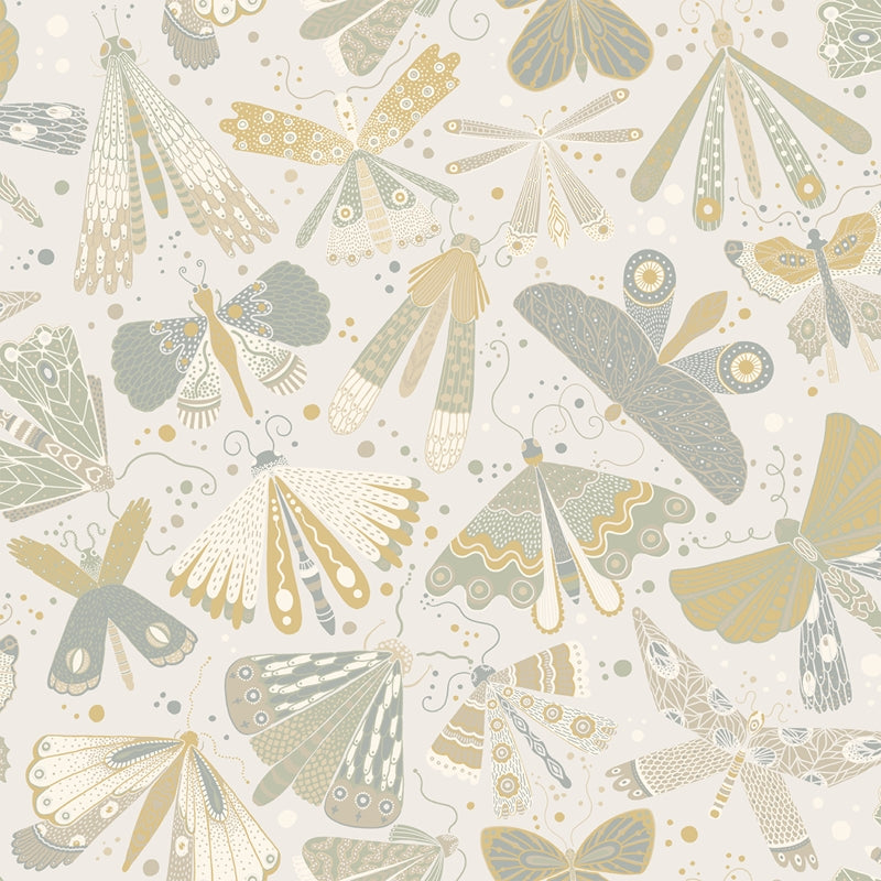 Sample 4111-63025 Briony, Flyga Light Blue Butterfly Bonanza Wallpaper by A-Street Prints Wallpaper