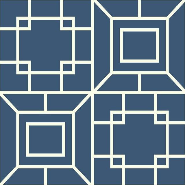 Save AF1969 Ashford Toiles Theorem  color blue Geometrics Ashford House Wallpaper