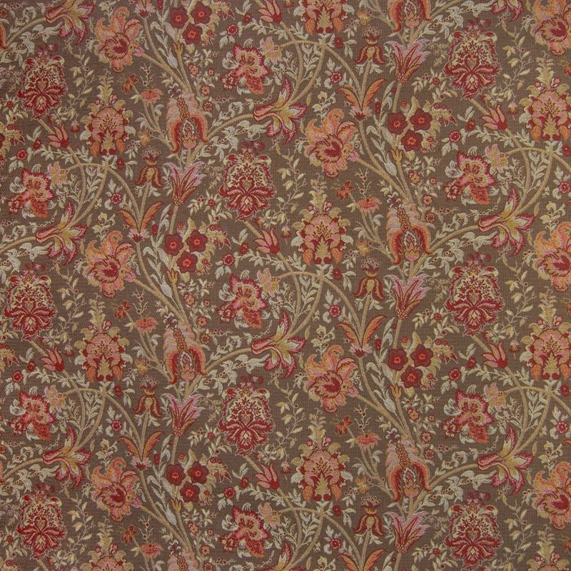 B4114 Mandarin | Floral, Jacquard - Greenhouse Fabric