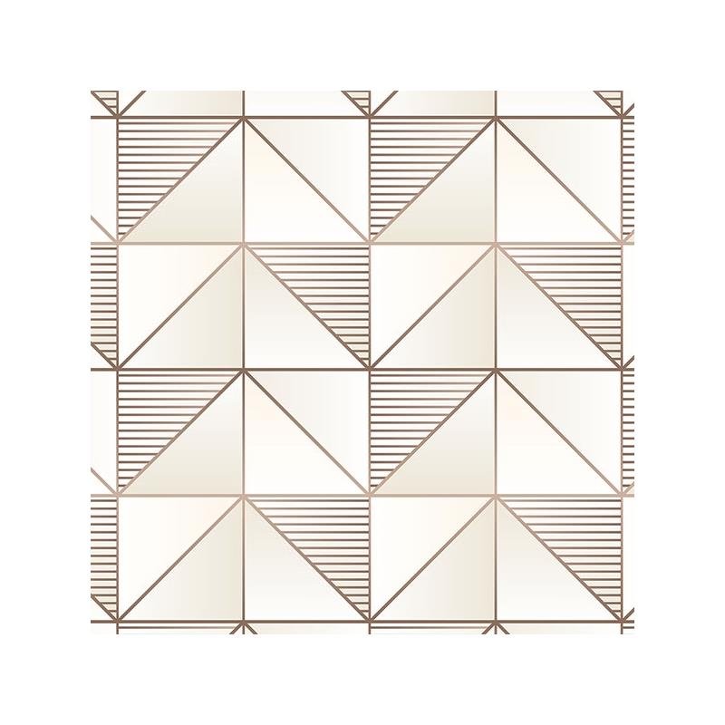 Sample GX37629 Geometrix, Neutral Cubist Wallpaper by Norwall