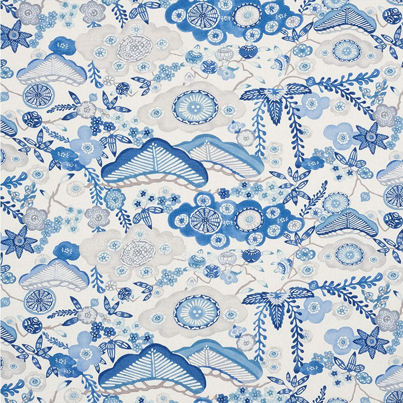 Purchase sample of 177010 Yume, Blue by Schumacher Fabric