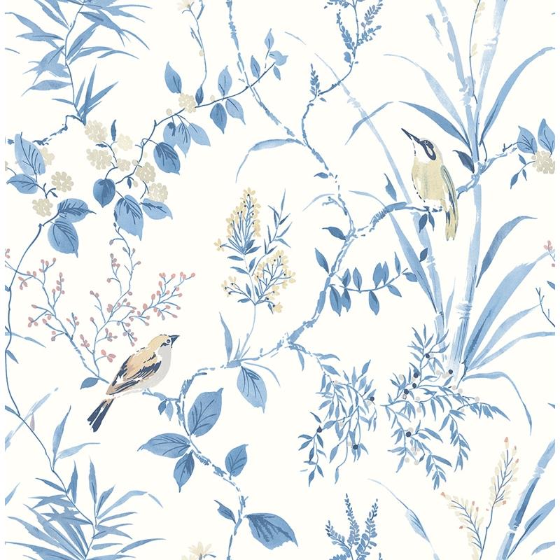 Select 3117-24170 Imperial Garden Blue Botanical The Vineyard by Chesapeake Wallpaper