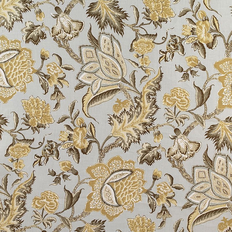 Purchase sample of 174342 Ceylon Floral Vine, Mineral by Schumacher Fabric