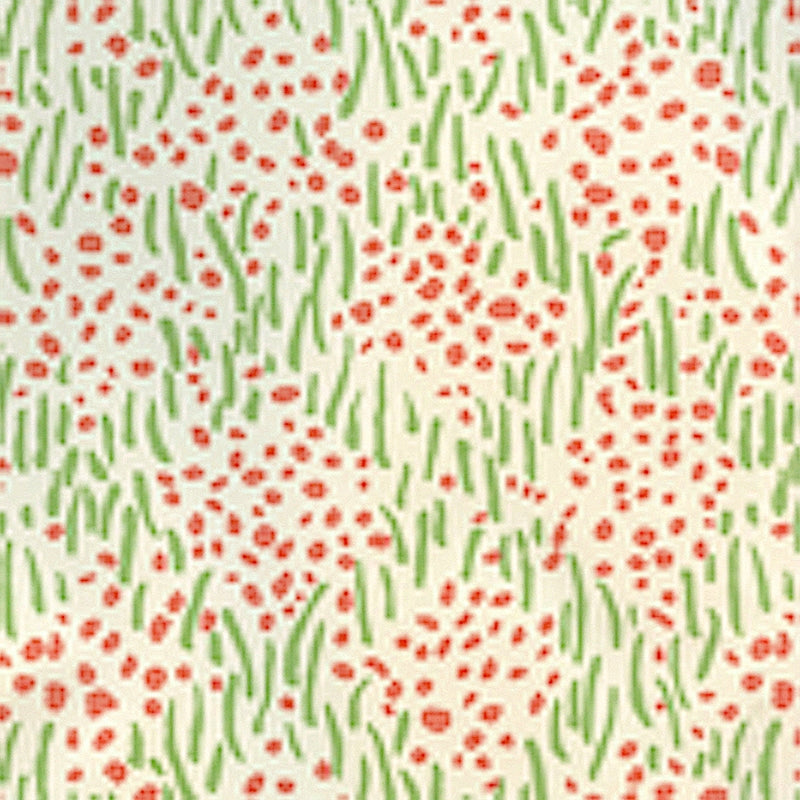 Sample 3030-06WP Trilby, Jungle Green New Shrimp by Quadrille Wallpaper