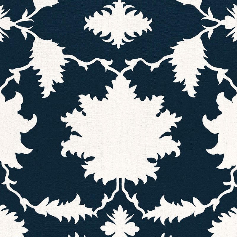 Purchase sample of 175033 Garden Of Persia, Bleu Marine by Schumacher Fabric