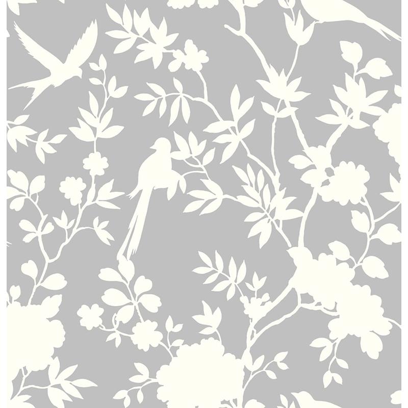 View LN20505 Luxe Haven Mono Toile Harbor Mist by Lillian August Wallpaper