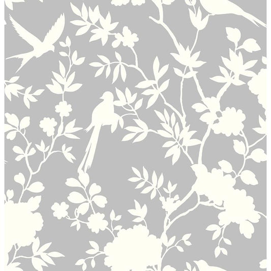 View LN20505 Luxe Haven Mono Toile Harbor Mist by Lillian August Wallpaper