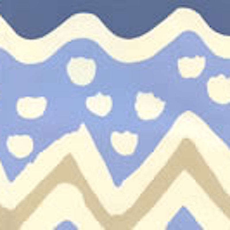 Sample AP103-14 Cap Ferrat, Multi Blue On Off White by Quadrille Wallpaper
