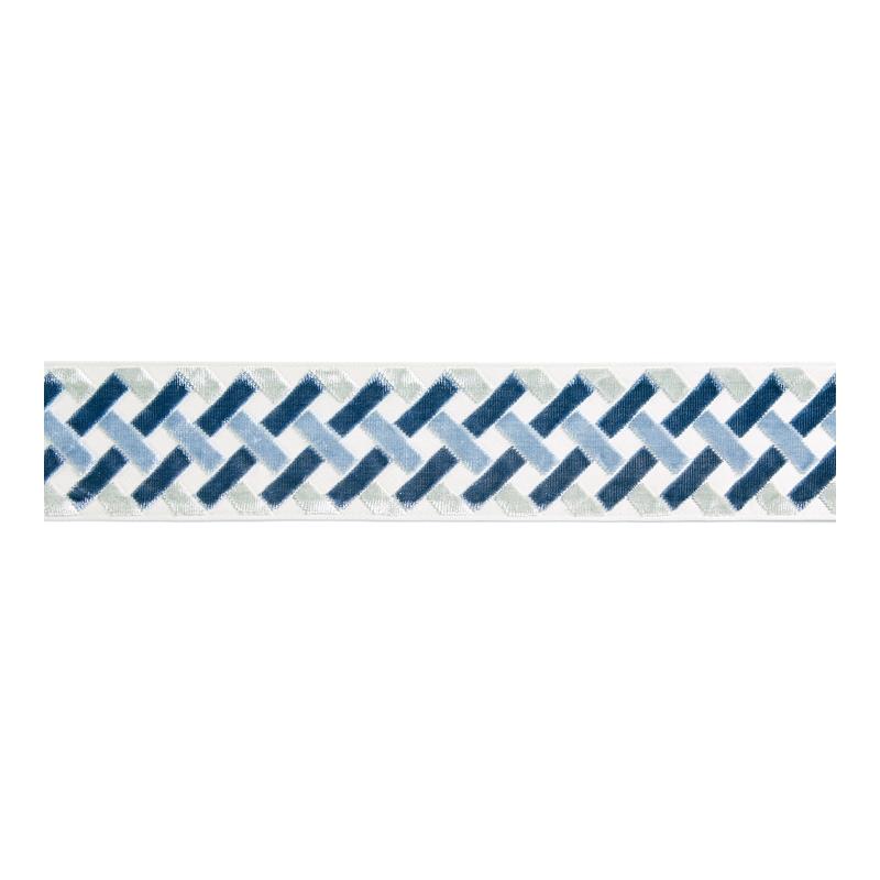 Sample SC 0004T3326 Parquet Velvet Tape by Scalamandre Fabric