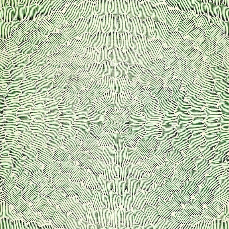 Shop 5006072 Feather Bloom Emerald Ore Schumacher Wallpaper