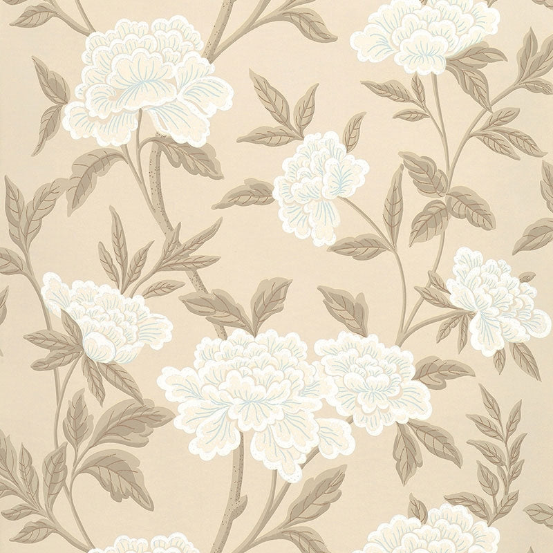 Looking for 5004383 Whitney Floral Taupe Schumacher Wallpaper